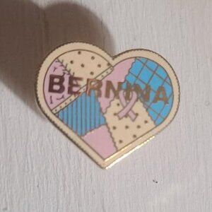 Bernina Pink Cause Ribbon Breast Cancer Awareness Pin